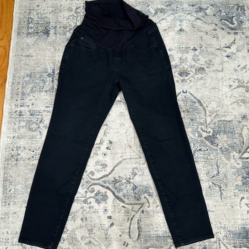 Black maternity straight leg jeans